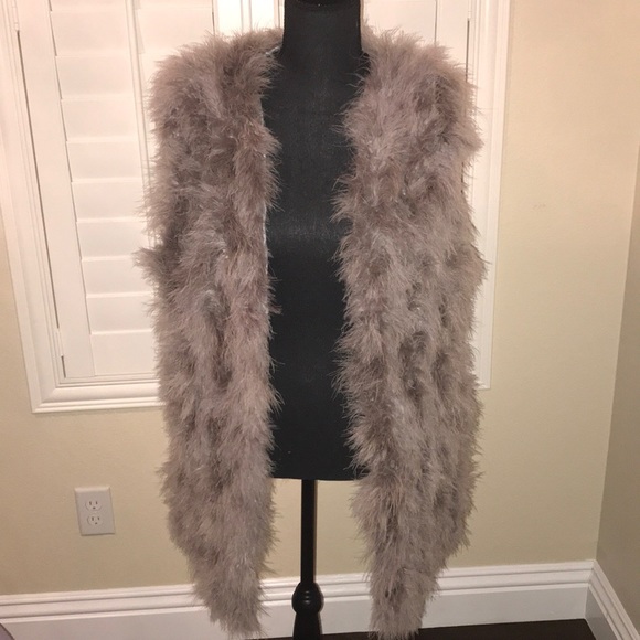 Jackets & Blazers - Only 2 left! SALE gray feather vest,